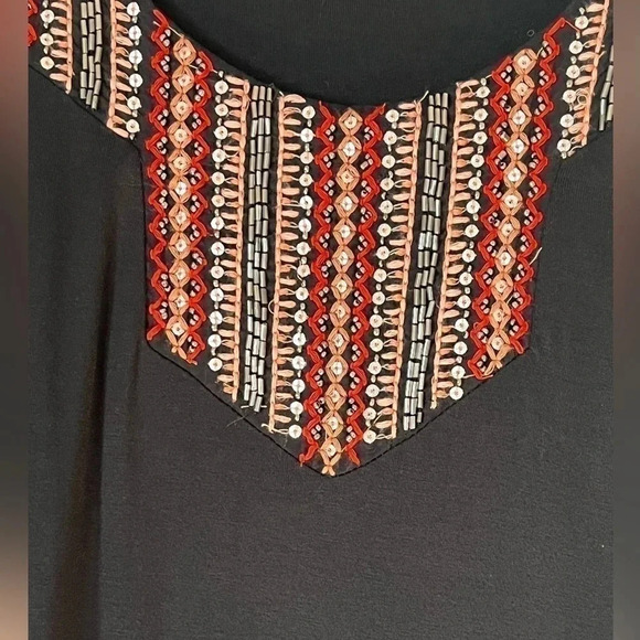 Monsoon Breaded Plus Size Women’s Maxi Dress Boho Tie Waisted Black - Picture 8 of 14